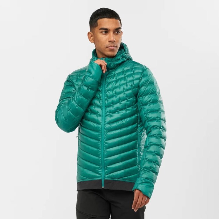Salomon Outline Down Men\'s Insulated Jackets Green | CA 9P13